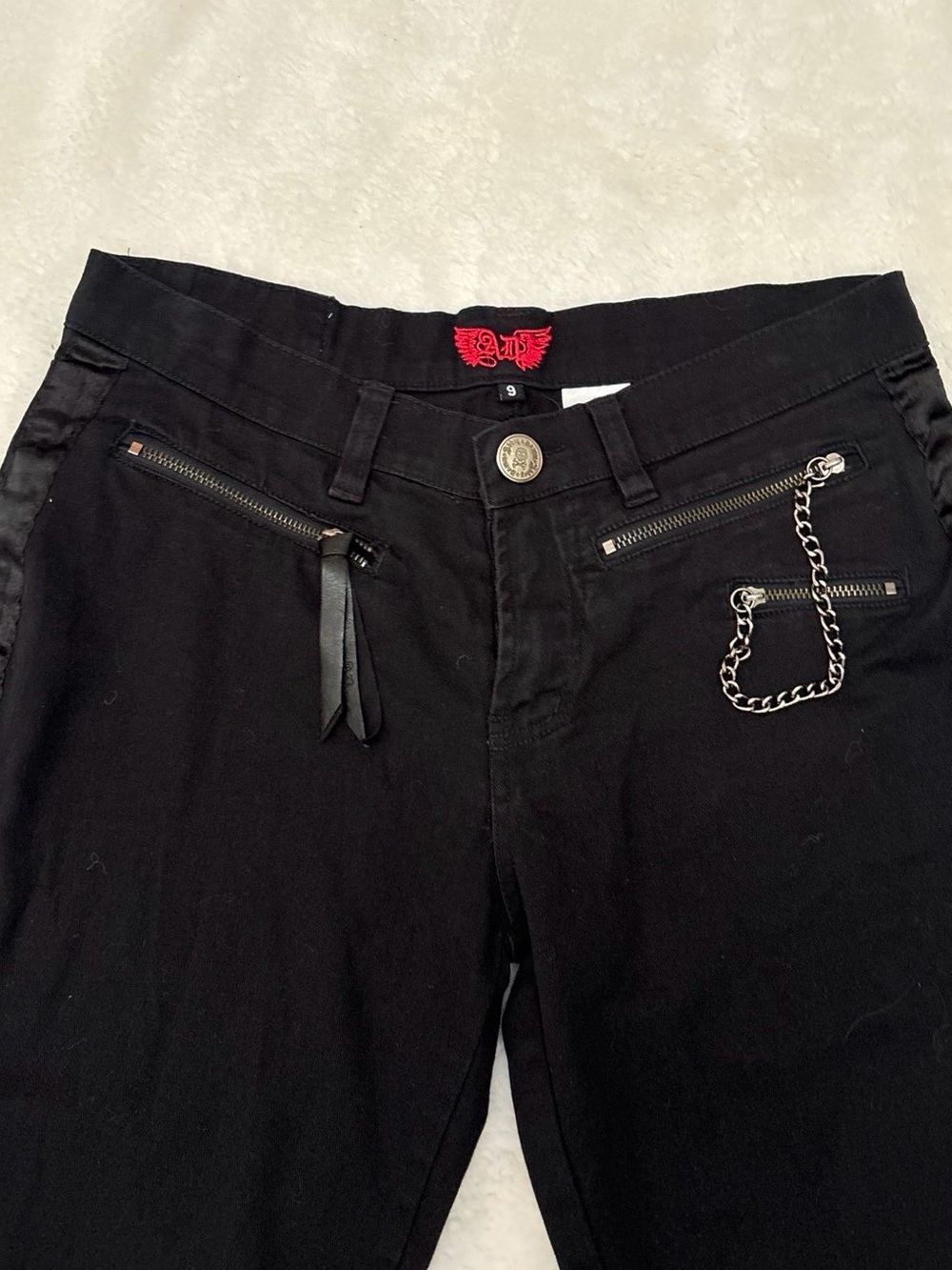 abbey dawn y2k emo skinny jeans sz 9 ✮ - Picture 2 of 10